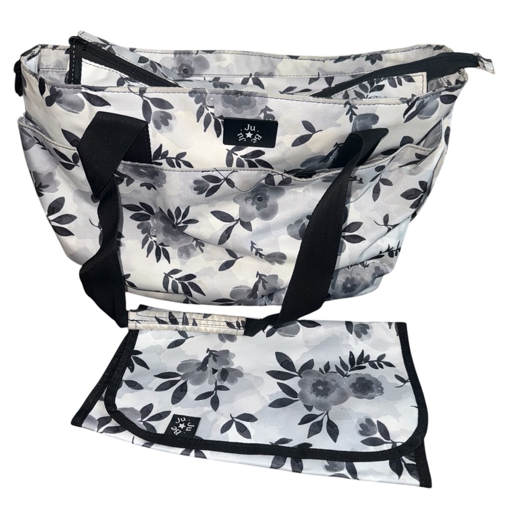 Ju-Ju-Be Black and Gray Floral Women's Bag